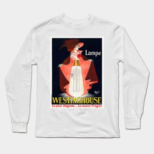 Lampe Westinghouse France Vintage Poster 1912 Long Sleeve T-Shirt